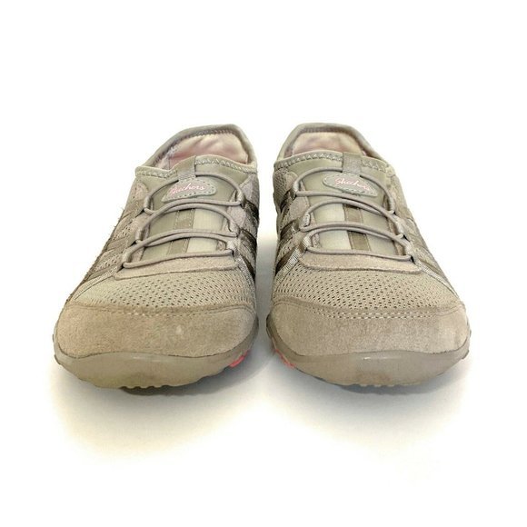 Skechers Women’s 8.5 Relaxed Fit Memory Foam Taupe Pink Slip‎ On Shoes Sneakers - Picture 5 of 10